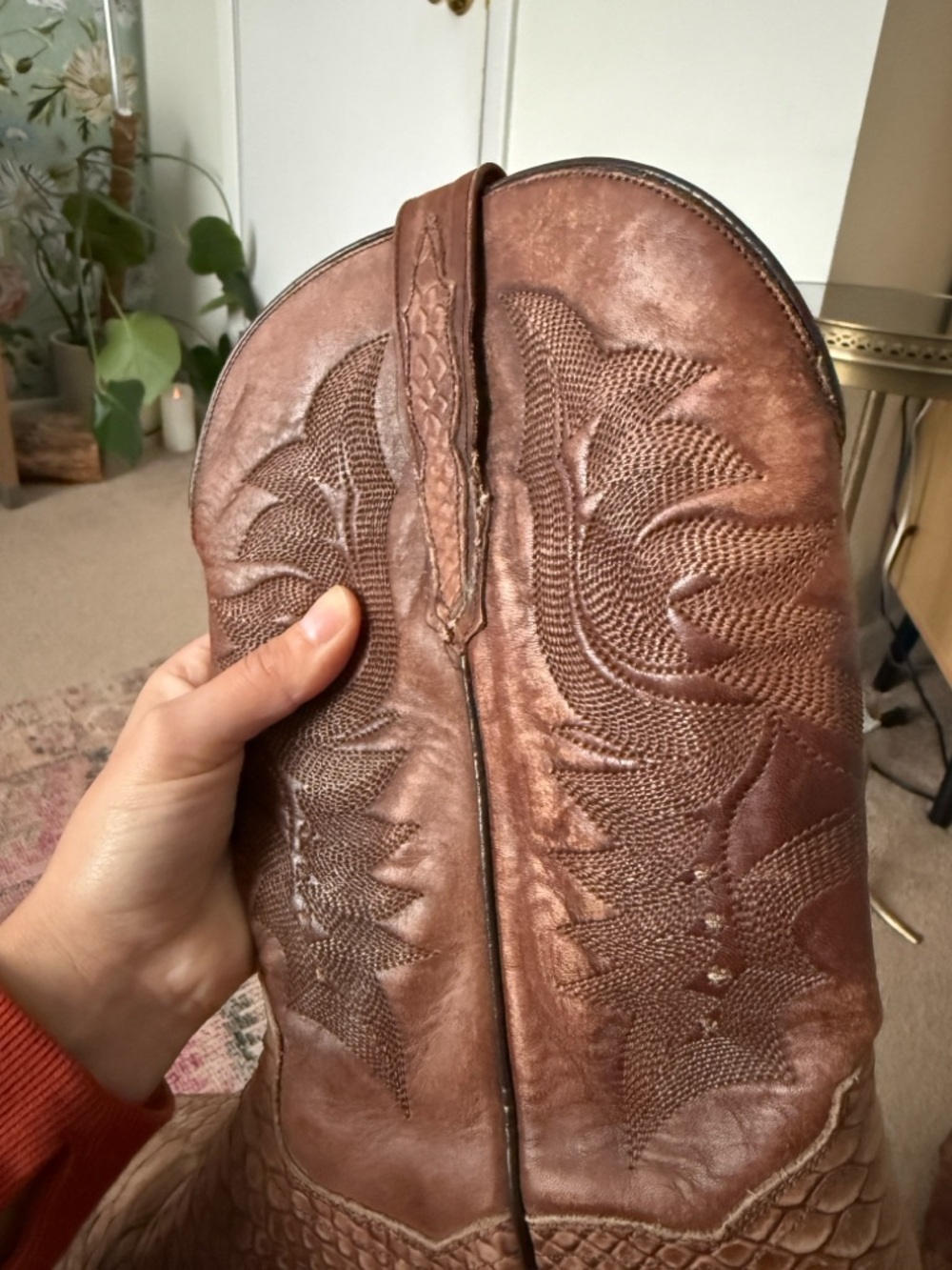 Dan Post KA Faux Python Print Leather Boots - Picture 9 of 9